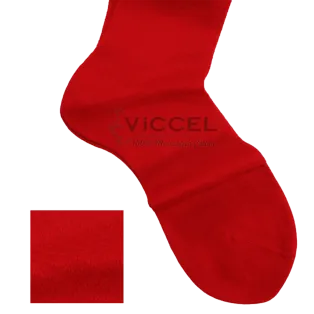 VICCEL / CELCHUK Socks Fish Skin Textured Scarlet Red - Luksusowe skarpety