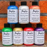 Kolorowe farby perłowe do skór naturalnych i syntetycznych ANGELUS Pearlescent Leather Paint 4oz