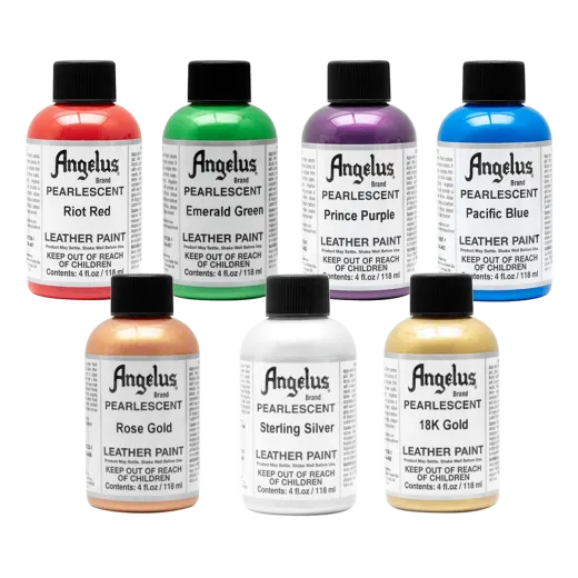 Kolorowe farby do sneakersów, skór naturalnych i syntetycznyc, tkanin ANGELUS Pearlescent Leather Paint 4oz
