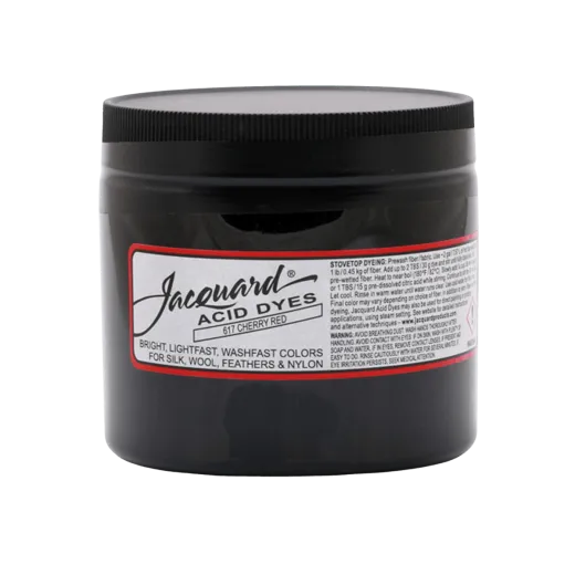 JACQUARD Acid Dye 8oz #617 CHERRY RED / WIŚNIOWOCZERWONY barwnik kwasowy do wełny, jedwabiu i piór