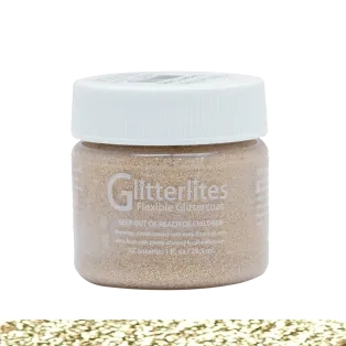 ANGELUS Glitterlites Leather Paint 1oz #220 DESERT GOLD / Złota brokatowa farba akrylowa do customizacji Jeansu i Sneakersów