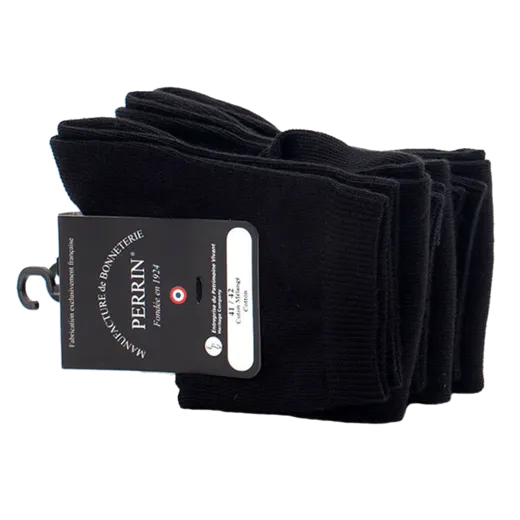 PERRIN Men Socks 310 Noir / Czarne skarpetki