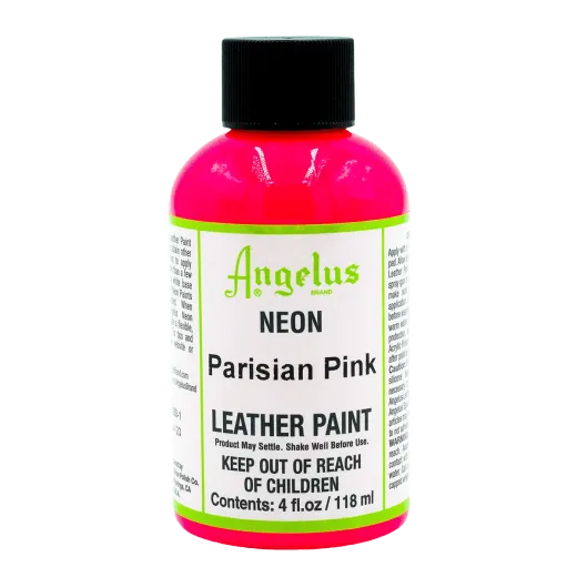 Różowa neonowa farba do customizacji sneakersów i jeansu Angelus Neon Acrylic Leather Paint 1oz. Farby UV do malowania butów.