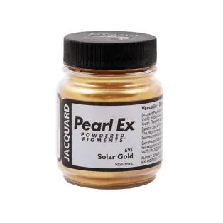 JACQUARD Pearl EX Powdered Metallic Pigments 0.5oz #691 SOLAR GOLD / Słonecznozłote metaliczne i perłowe pigmenty w proszku do rękodzieła