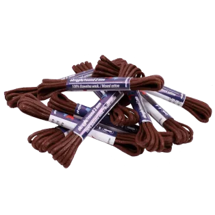 MR Laces Round Waxed 2mm Brown - brązowe okrągłe sznurowadła woskowane