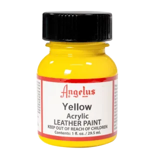 ANGELUS Acrylic Leather Paint Standard 1oz #075 YELLOW / ŻÓŁTA farba akrylowa do malowania Sneakersów i Jeansu