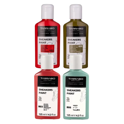 Farby akrylowe do customizacji sneakersów. Farba na bazie wody do personalizacji kicksów. Tarrago Sneakers Paint. Custom, malowanie butów. Farba do butów. Farby do butów. Farby do jeansu. Farba do jeansu