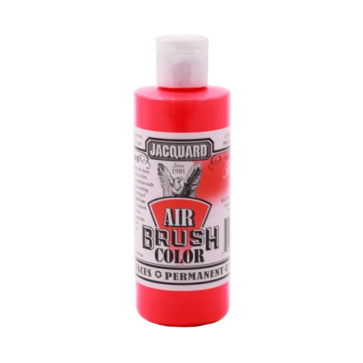 JACQUARD Airbrush Color Fluorescent Paint 4oz #408 RED / CZERWONA neonowa farba akrylowa UV do aerografu