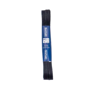 SAPHIR BDC Laces Medium Flat Waxed 5mm Navy Blue - Granatowe płaskie sznurowadła woskowane