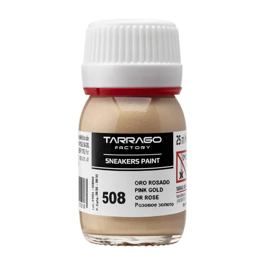 TARRAGO SNEAKERS Paint Metallic Colors 25ml #508 PINK GOLD / Różowozłote metaliczne farby akrylowe do customizacji butów i ubrań