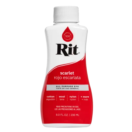 uniwersalny czerwony barwnik do tkanin i innych powierzchni w formie płynnej RIT DYE SCARLET
