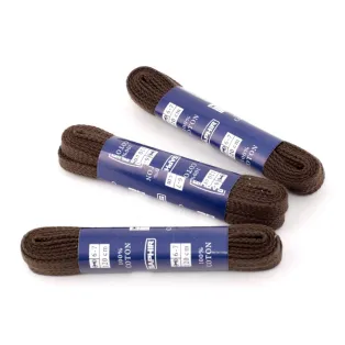 SAPHIR BDC Laces Medium Flat 7mm Dark Brown - ciemno brązowe płaskie sznurowadła