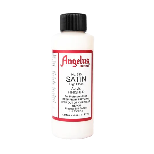 Satynowy wysoki połysk wykończeniowy lakier do skór, akcesori, sneakersów, butów, odzieży i jenasu.