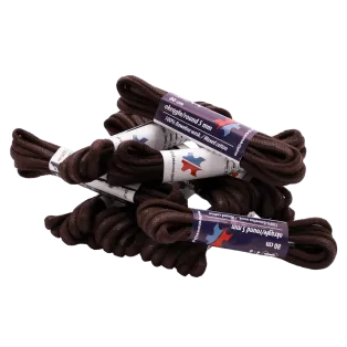 MR Laces Round Waxed 5mm Dark Brown - ciemnobrązowe okrągłe sznurowadła woskowane