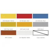 Zestaw farb do butów i jeansu w najpopularniejszych kolorach.