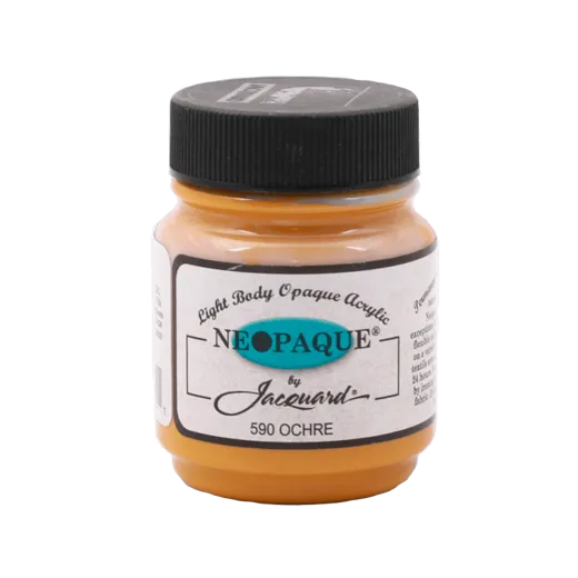 JACQUARD Neopaque Paint 2.25oz #590 OCHRE / OCHRA mocnokryjąca farba akrylowa do ubrań, butów i rękodzieła