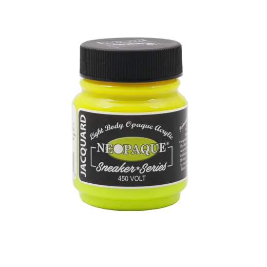 JACQUARD Neopaque Sneaker Series Paint 2.25oz #450 VOLT / ZIELONA mocnokryjąca farba akrylowa do butów, ubrań i rękodzieła