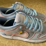 Błękitne sznurowadła płaskie Lace Lab. Sznurówki do customizacji sneakersów Jordan, Nike, Air Jordan 1, Retro High, Obsidain