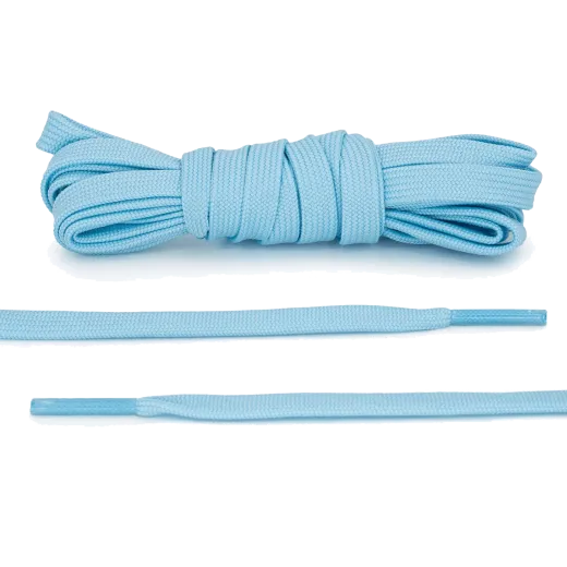 Błękitne sznurowadła płaskie Lace Lab. Sznurówki do customizacji sneakersów Jordan, Nike, Air Jordan 1, Retro High, Obsidain, Lace lab dunk replacement