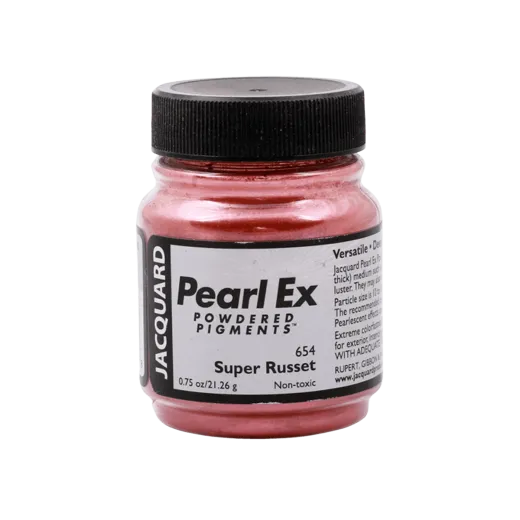 JACQUARD Pearl EX Powdered Metallic Pigments 0.75oz #654 SUPER RUSSET / Super rdzawe metaliczne i perłowe pigmenty w proszku do rękodzieła