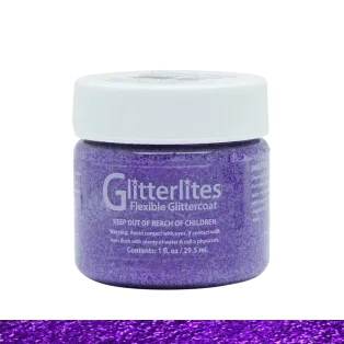 ANGELUS Glitterlites Leather Paint 1oz #229 PRINCESS PURPLE / Fioletowa brokatowa farba akrylowa do customizacji Jeansu i Sneakersów