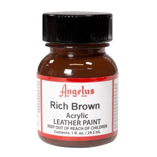 ANGELUS Acrylic Leather Paint Standard 1oz #181 RICH BROWN / BRĄZOWA farba akrylowa do malowania Sneakersów i Jeansu