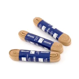 SAPHIR BDC Laces Medium Flat 7mm Beige - beżowe płaskie sznurowadła