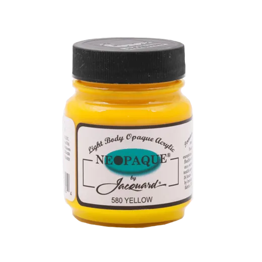 JACQUARD Neopaque Paint 2.25oz #580 YELLOW / ŻÓŁTA mocnokryjąca farba akrylowa do ubrań, butów i rękodzieła