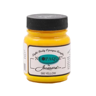 JACQUARD Neopaque Paint 2.25oz #580 YELLOW / ŻÓŁTA mocnokryjąca farba akrylowa do ubrań, butów i rękodzieła