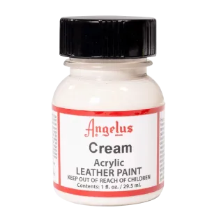 ANGELUS Acrylic Leather Paint Standard 1oz #162 CREAM / KREMOWA farba akrylowa do malowania Sneakersów i Jeansu