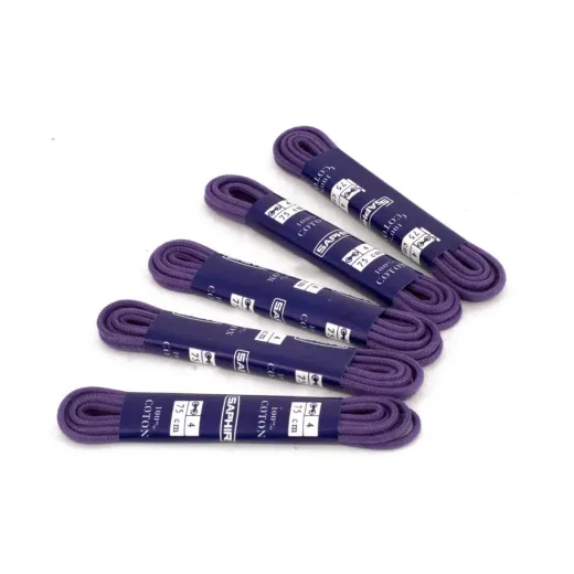 Wytrzymałe lavendowe sznurowadła okrągłe woskowane