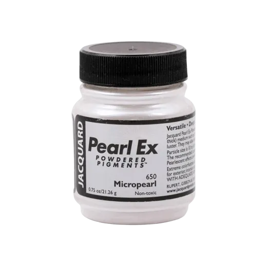 JACQUARD Pearl EX Powdered Metallic Pigments 0.75oz #650 MICROPEARL / Mikroperłowe metaliczne i perłowe pigmenty w proszku do rękodzieła