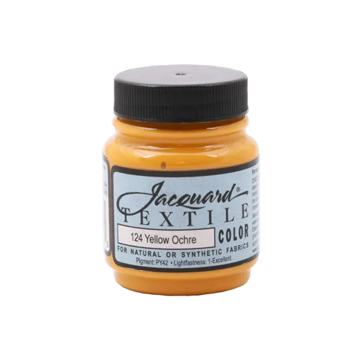 JACQUARD Textile Color Paint 2.25oz #124 YELLOW OCHRE / ŻÓŁTA farba akrylowa do tkanin