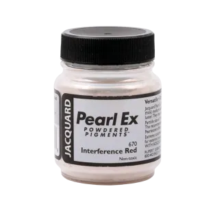 JACQUARD Pearl EX Powdered Interference Pigments 0.5oz #670 RED / Czerwony opalizujący pigment proszkowy do rękodzieła