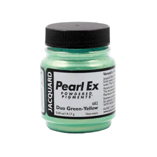 JACQUARD Pearl EX Powdered Metallic Pigments 0.5oz #682 DUO GREEN-YELLOW / Zielonożółte metaliczne i perłowe pigmenty w proszku do rękodzieła