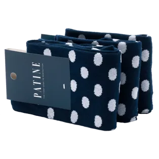 PATINE Socks PAKOC02 Navy Blue / White - Skarpety klasyczne