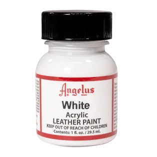 ANGELUS Acrylic Leather Paint Standard 1oz #005 WHITE / BIAŁA farba akrylowa do malowania Sneakersów i Jeansu