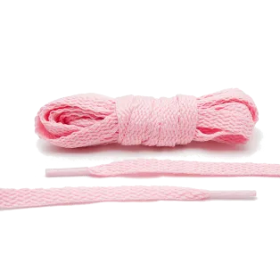 LACE LAB Flat Shoe Laces 8mm Pink / Różowe płaskie sznurowadła do butów