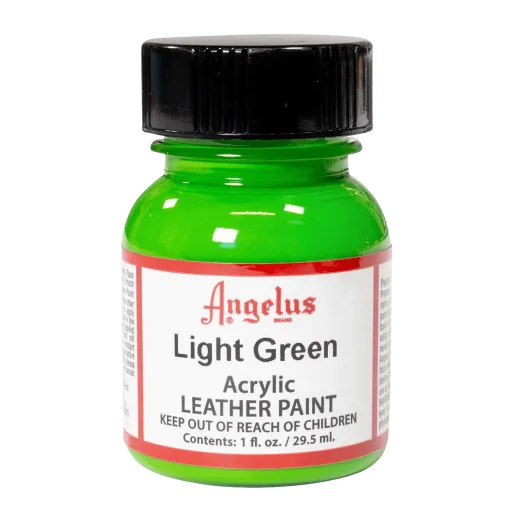 Jasnozielona farba Angelus do customizacji sneakersów i jeansu. Jasnozielone farby akrylowe do skór licowych i tkanin. Stosowane do butów, katan, toreb