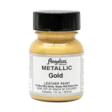 Złota metaliczna farba do sneakersów i jeansowych katan oraz akcesoriów. Może być stosowana do skór o tkanin. Custom.