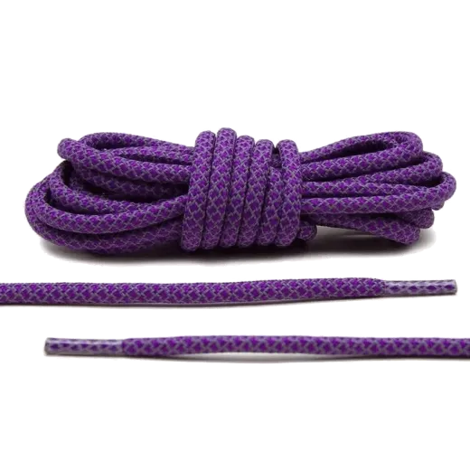 Odblaskowe fioletowe sznurowadła Lace lab.