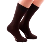 ciemnobrązowe skarpety męskie gładkie bawełniane idealne do butów eleganckich 