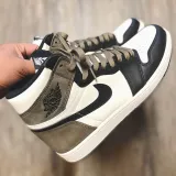 szare sznurowadła płaskie Lace Lab. Sznurówki do customizacji sneakersów Jordan, Nike, Air Jordan 1, Retro High, Obsidain
