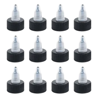 ANGELUS Easy Pour TWIST TOP Caps (24/400) Set x12  / Zestaw nakrętek do nalewania farb Angelus 4oz