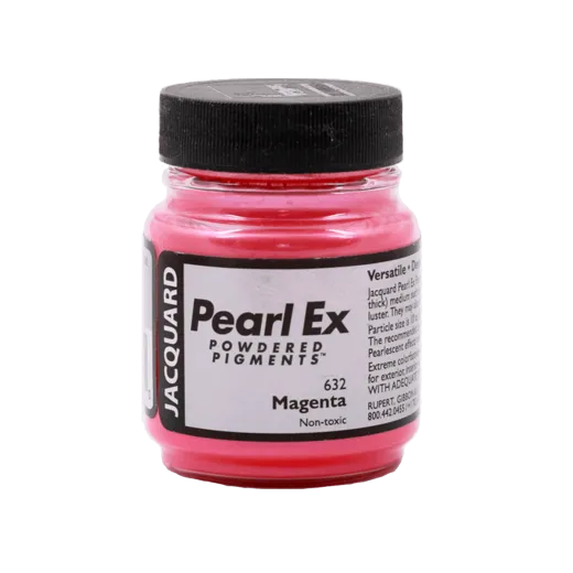 JACQUARD Pearl EX Powdered Metallic Pigments 0.5oz #632 MAGENTA / Purpurowe metaliczne i perłowe pigmenty w proszku do rękodzieła