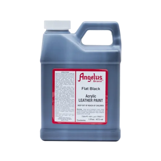 Czarna matowa farba Angelus do customizacji sneakersów i jeansu. Czarne matowe farby akrylowe do skór licowych i tkanin. Stosowane do butów, katan, toreb