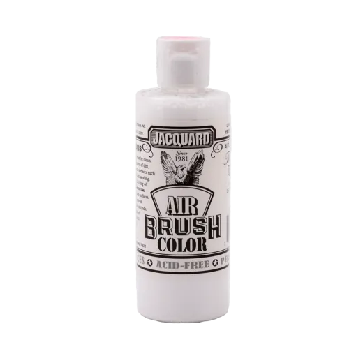 JACQUARD Airbrush Color Transparent Paint 4oz #107 WHITE / BIAŁA półprzeźroczysta farba akrylowa do aerografu