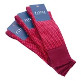 Casualowe męskie skarpety bordowe w czerwony wzór, Skarpety do trampek i butów eleganckich.