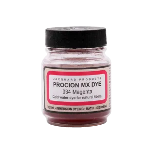 JACQUARD Procion MX Dye 0.66oz #1034 MAGENTA / Purpurowy barwnik do tkanin z naturalnych włókien roślinnych (celulozowych)