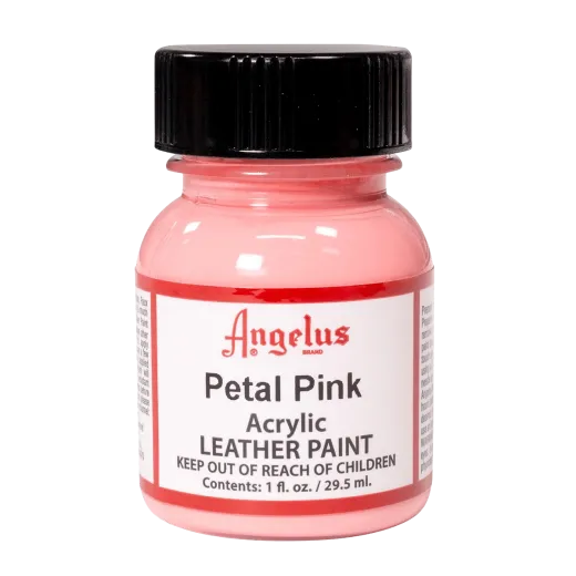 Płatek różowy farba Angelus do customizacji sneakersów i jeansu. Białe farby akrylowe do skór licowych i tkanin. Stosowane do butów, katan, toreb